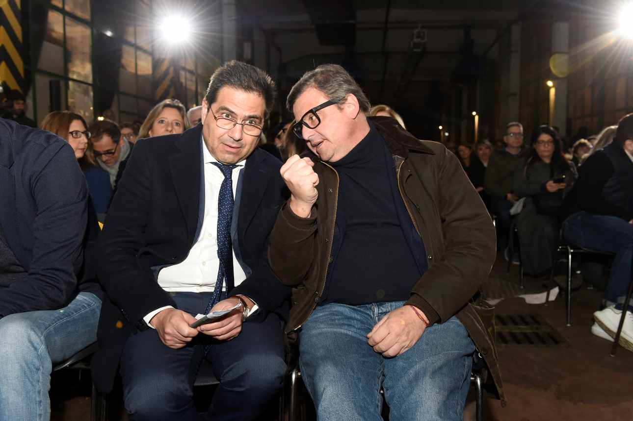 Alessio D'Amato e leader di Azione Carlo Calenda