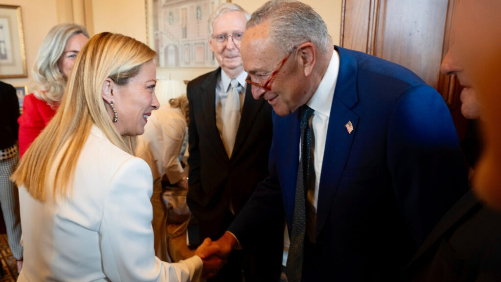 MELONI IN USA INCONTRA I I LEADER DEI GRUPPI POLITICI DEL SENATO