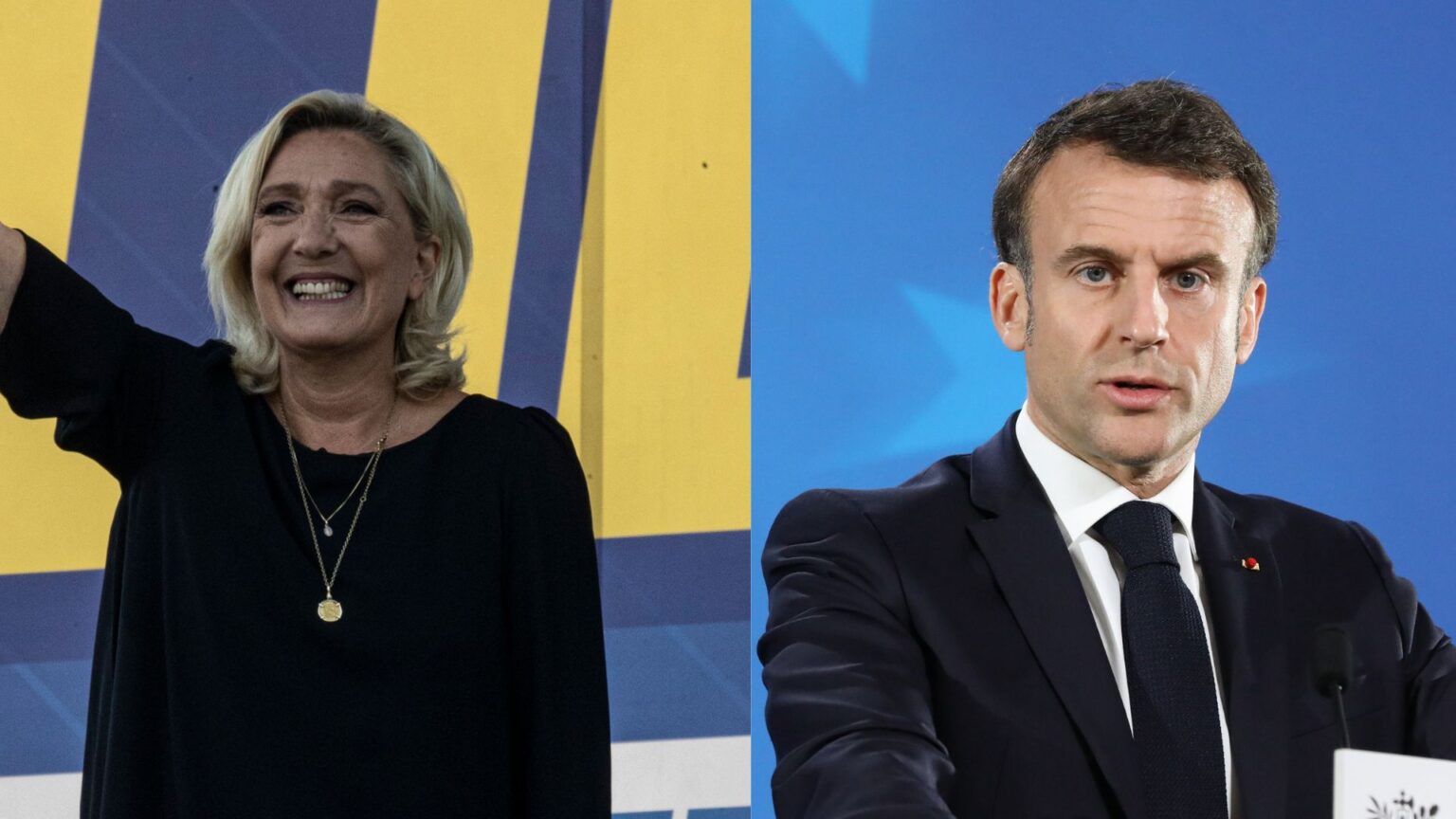 Marine Le Pen ed Emmanuel Macron
