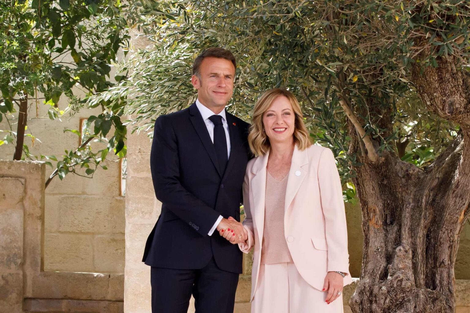 Giorgia Meloni e Emmanuel Macron