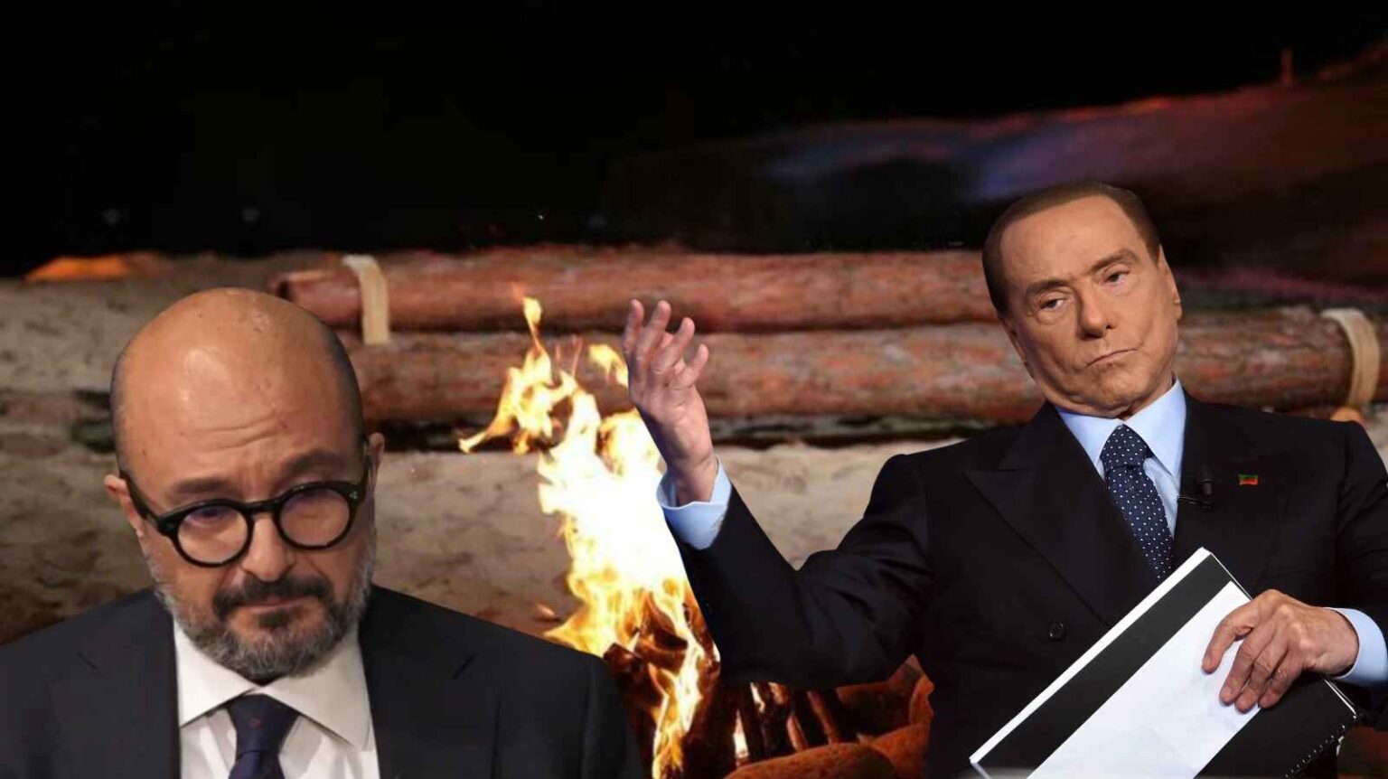 Gennaro Sangiuliano e Silvio Berlusconi