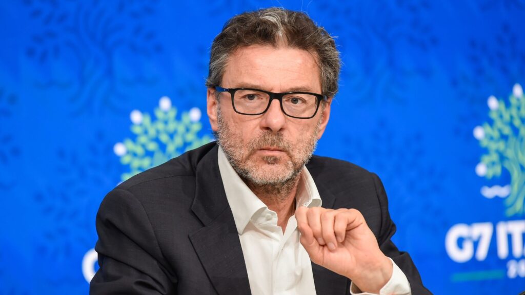 Il ministro dell'Economia Giancarlo Giorgetti su transizione green