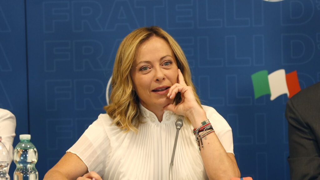 Il presidente del Consiglio Giorgia Meloni