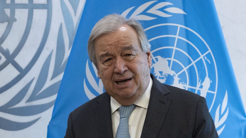 Il segretario dell'Onu Antonio Guterres