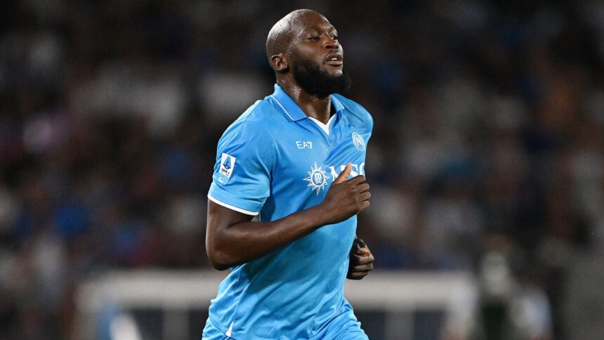 Lukaku con la maglia del Napoli