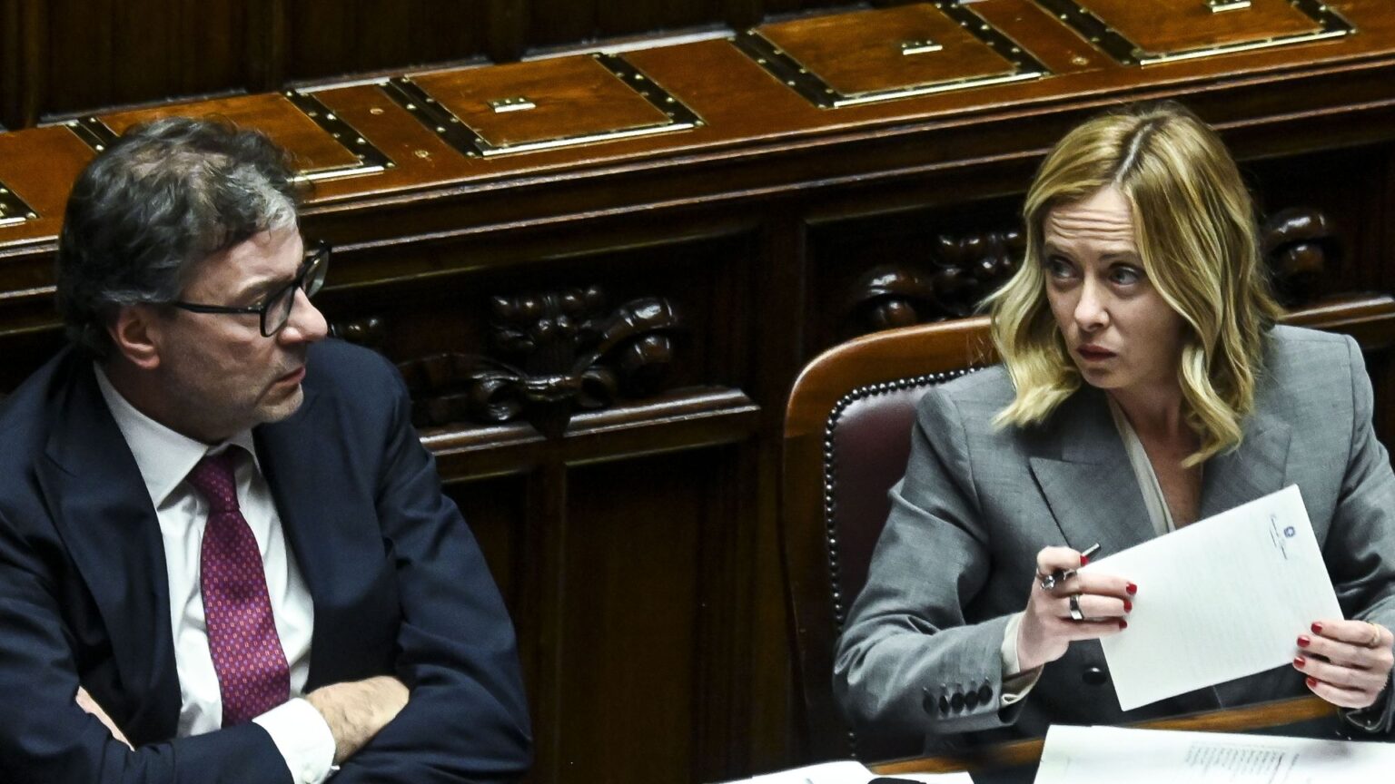 Manovra, Giancarlo Giorgetti e Giorgia Meloni