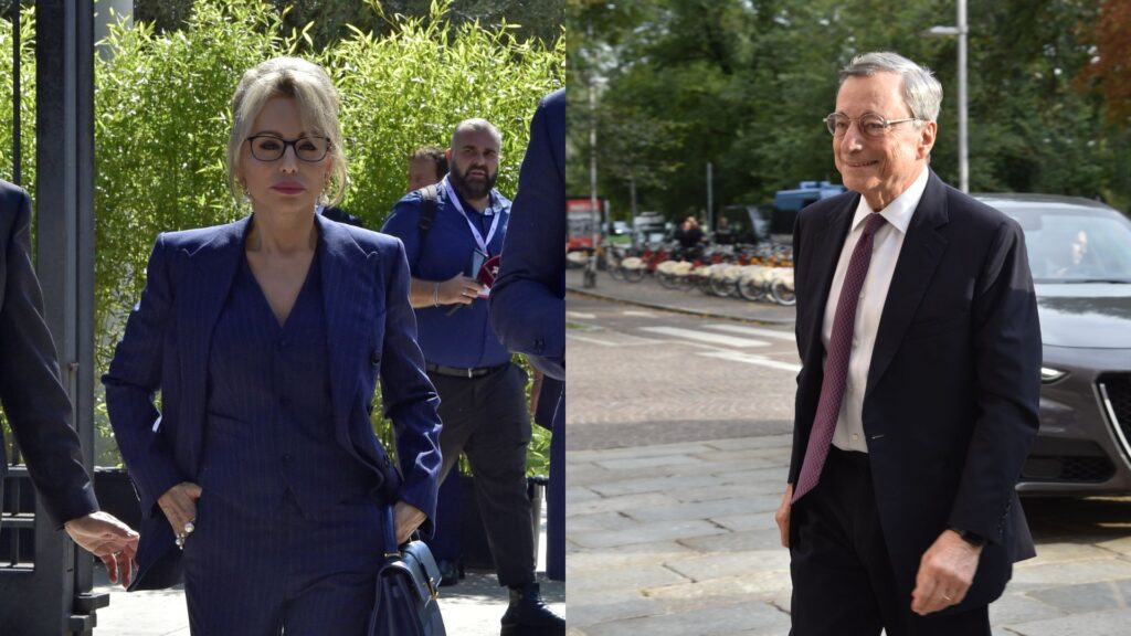 Marina Berlusconi e Mario Draghi