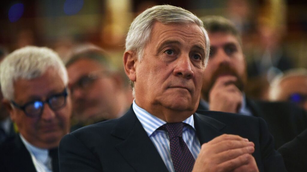 Il leader di Forza Italia Antonio Tajani