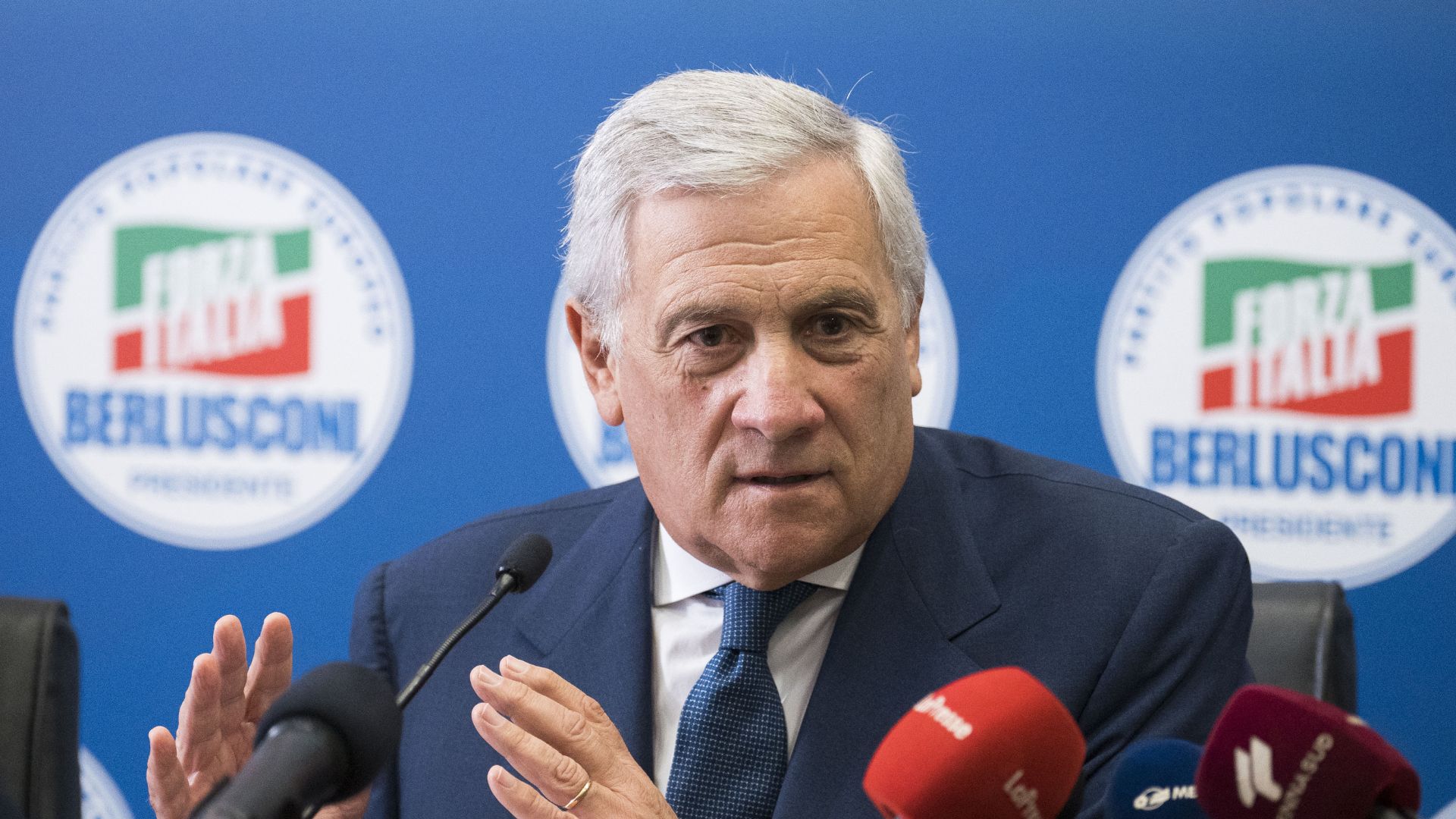 Il leader di Forza Italia Antonio Tajani