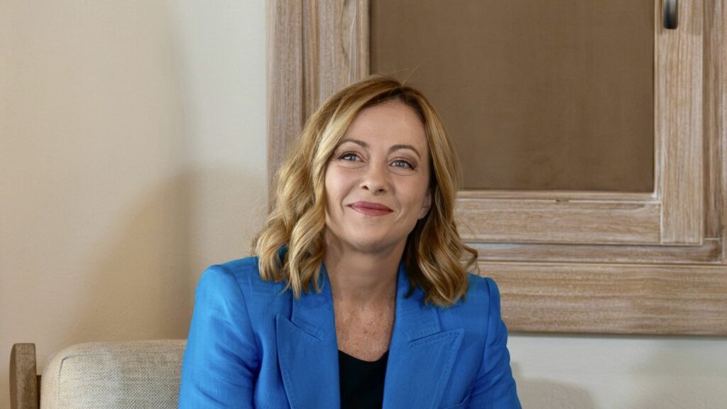 Il presidente del Consiglio Giorgia Meloni