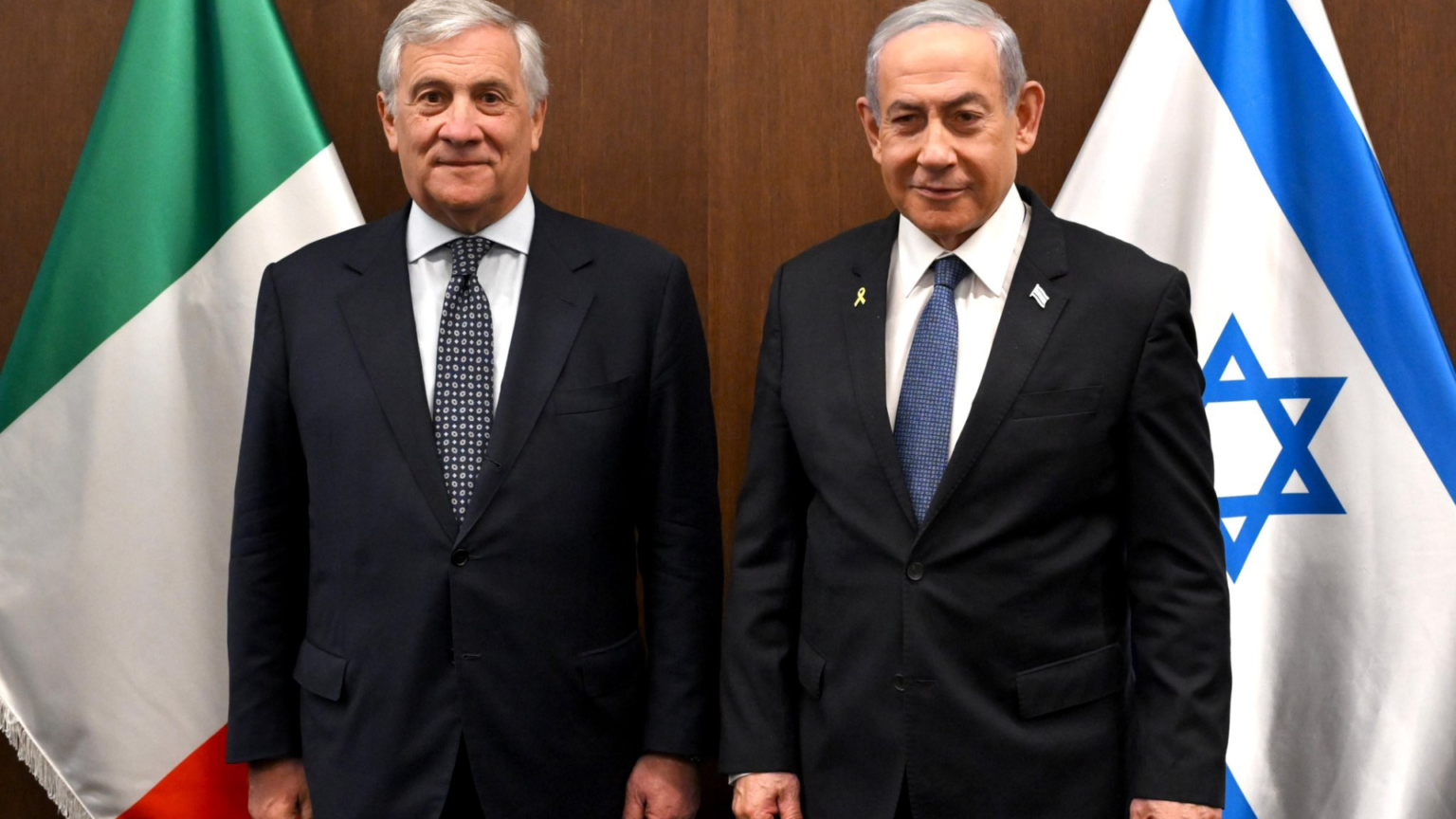 Il ministro degli Esteri Antonio Tajani e il premier israeliano Benjamin Netanyahu