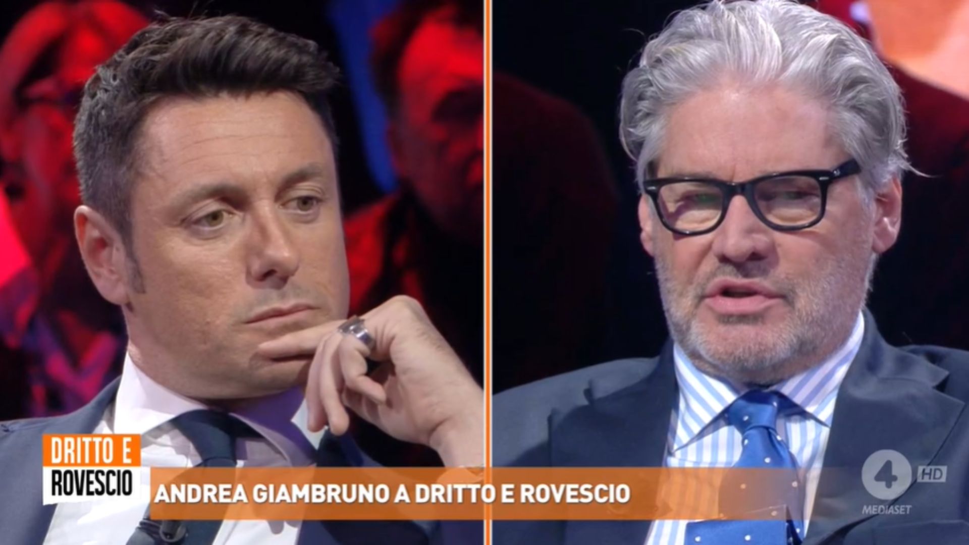 Andrea Giambruno da Del Debbio: “A quei tempi c’era Berlusconi, adesso ci sono io”