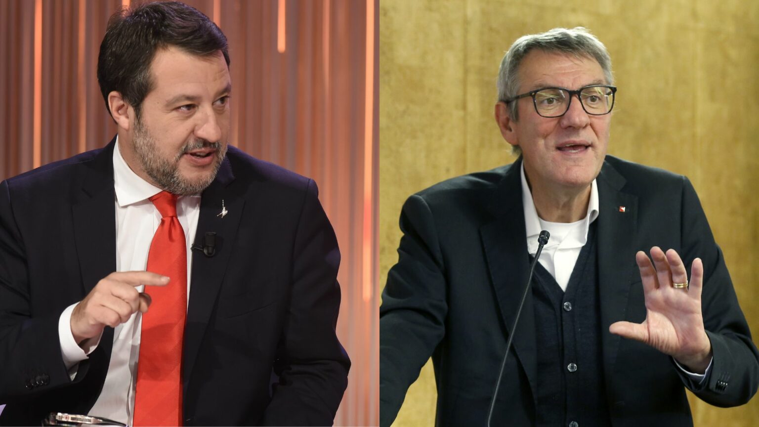 Sciopero, Matteo Salvini e Maurizio Landini