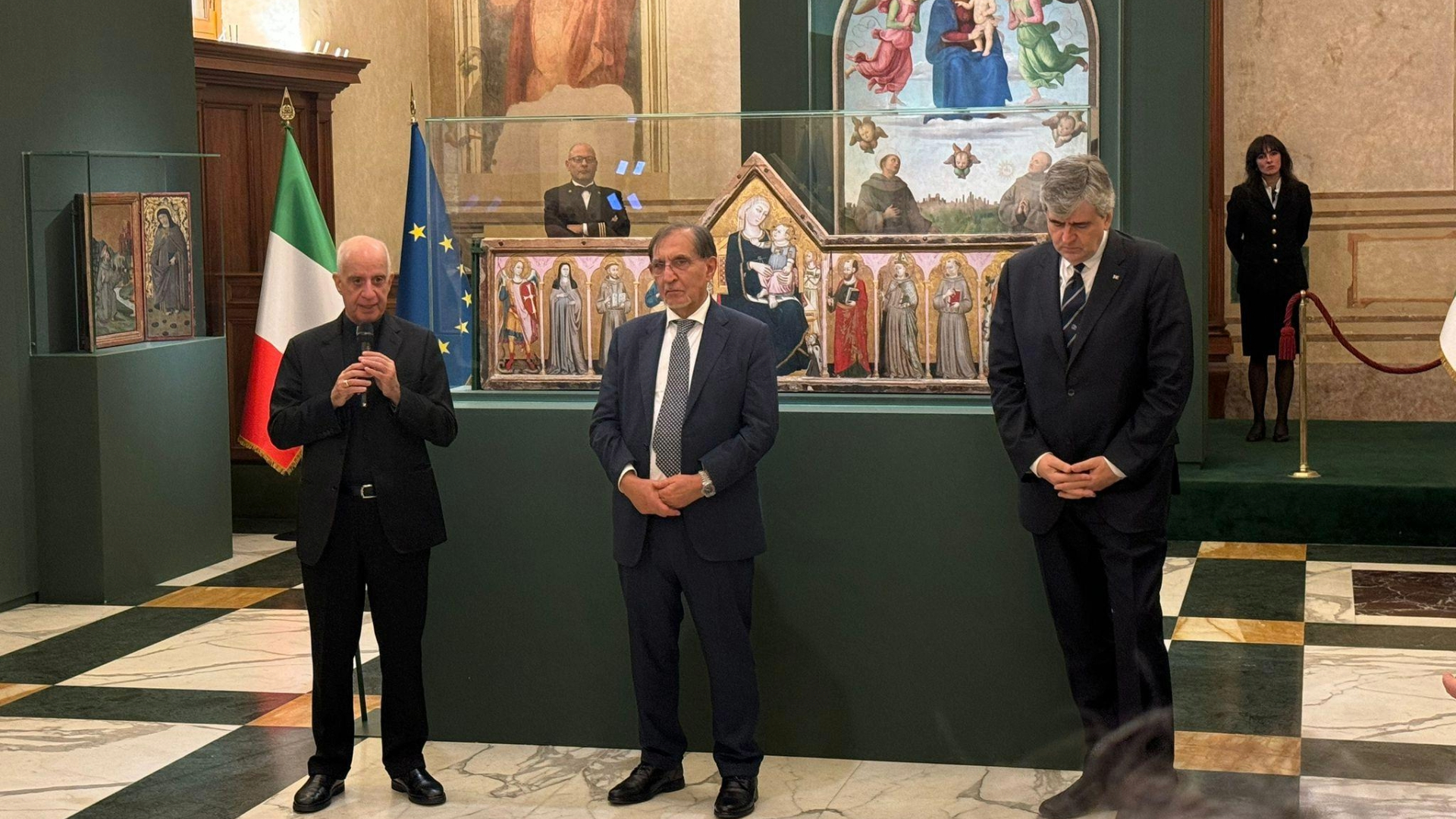 Monsignor Rino Fisichella, Ignazio La Russa, Gianmarco Mazzi