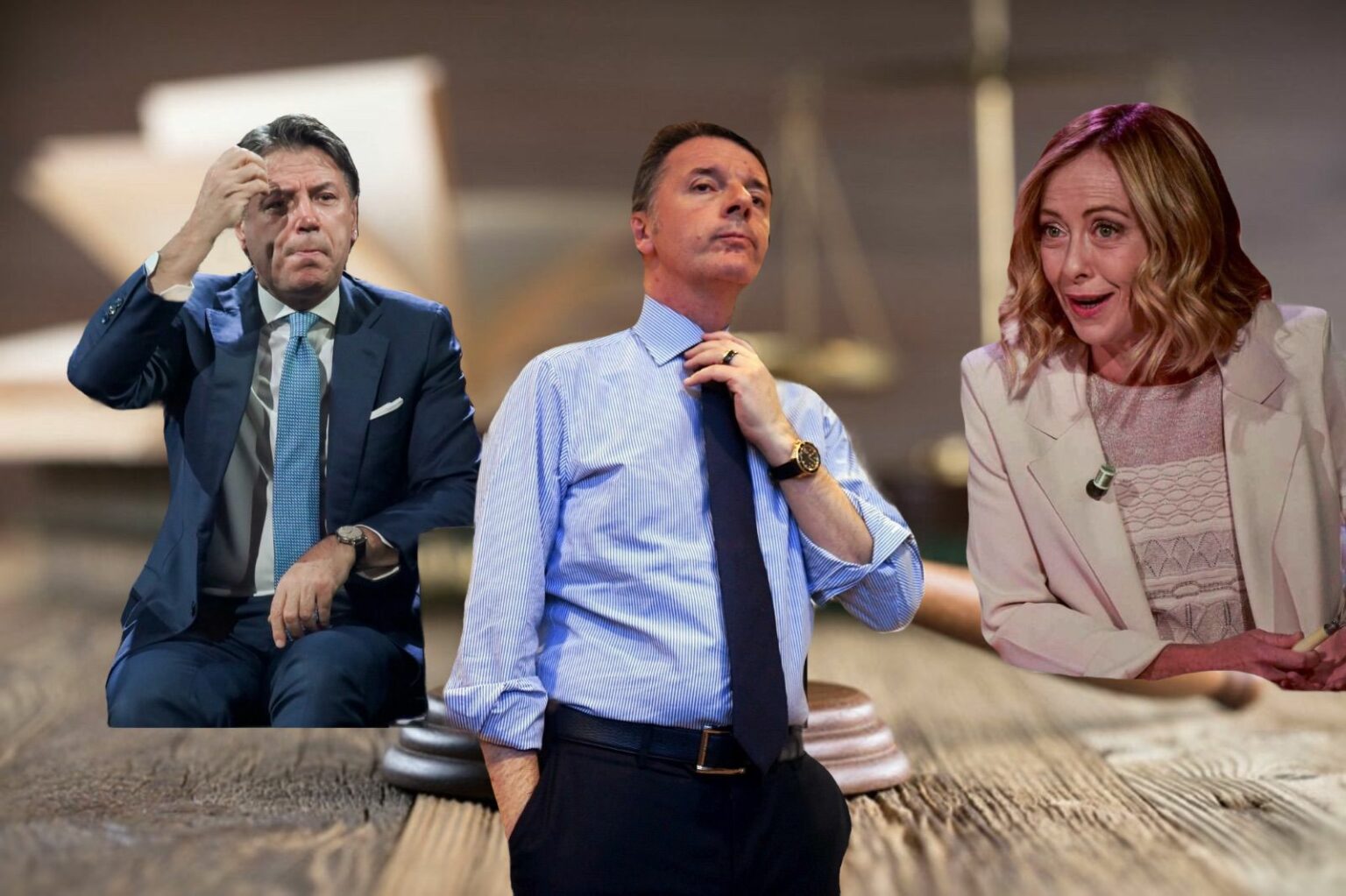 Renzi Conte e Meloni