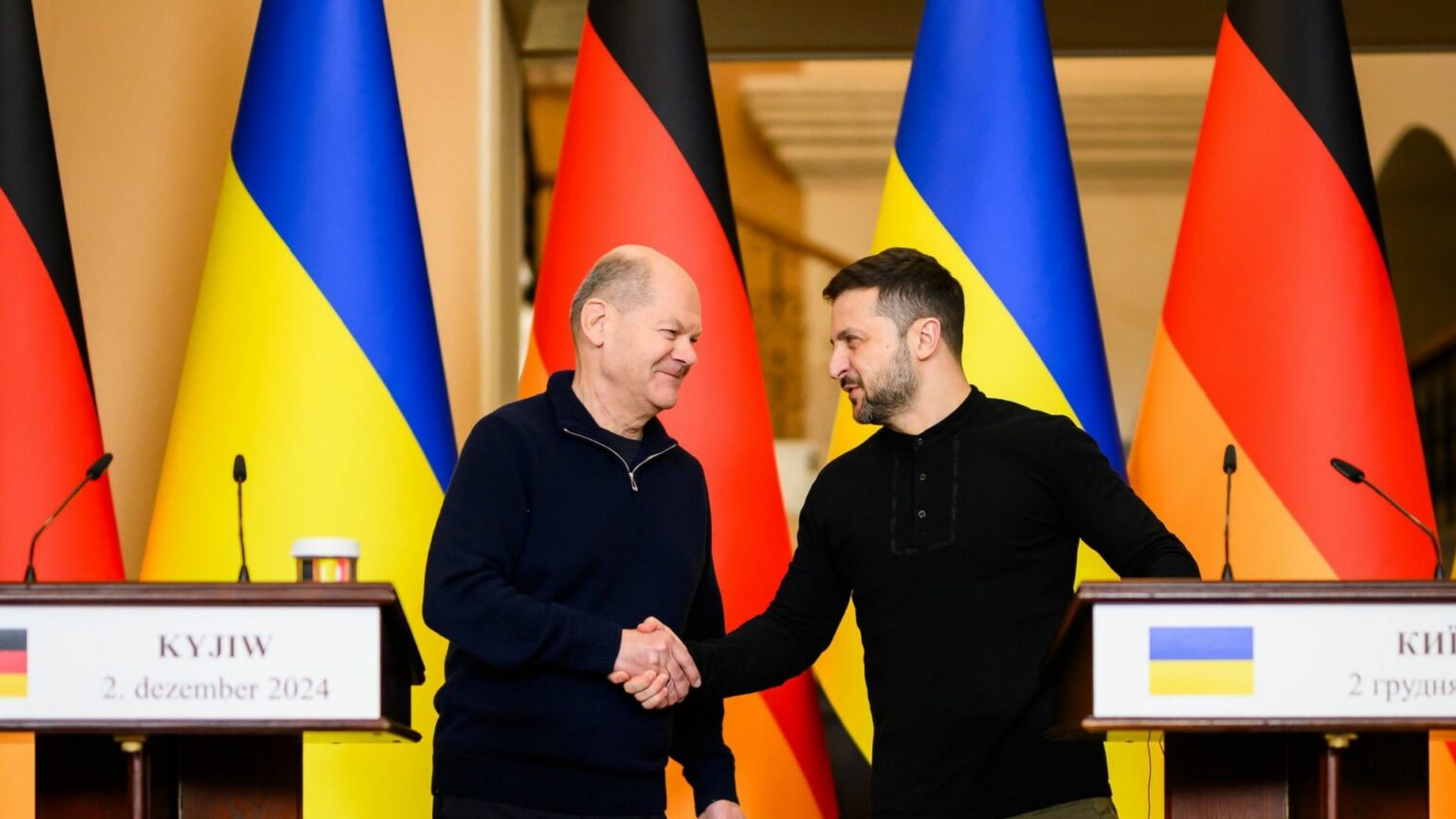 Ucraina, Olaf Scholz e Volodymyr Zelensky