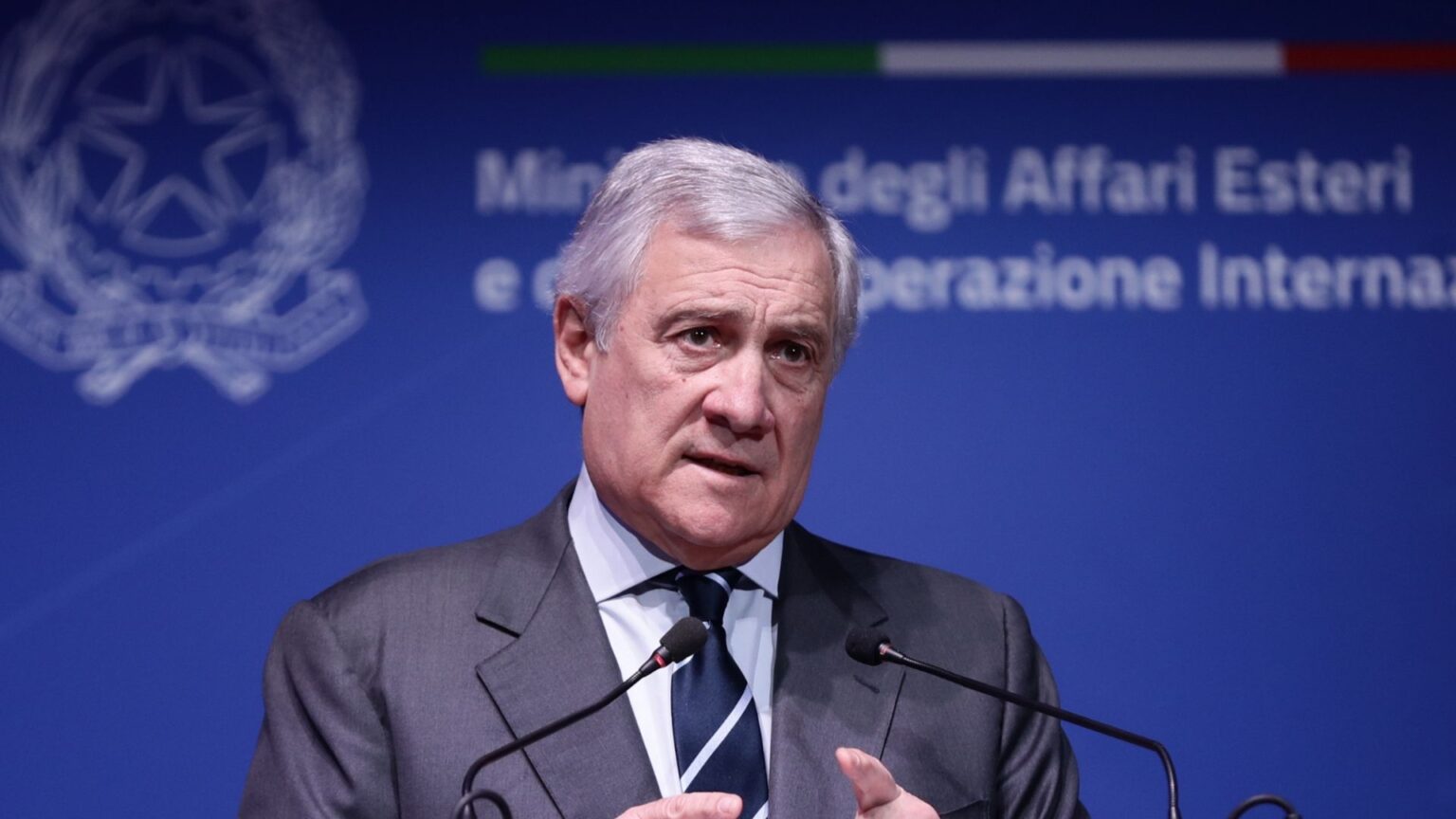 Il ministro degli Esteri, Antonio Tajani