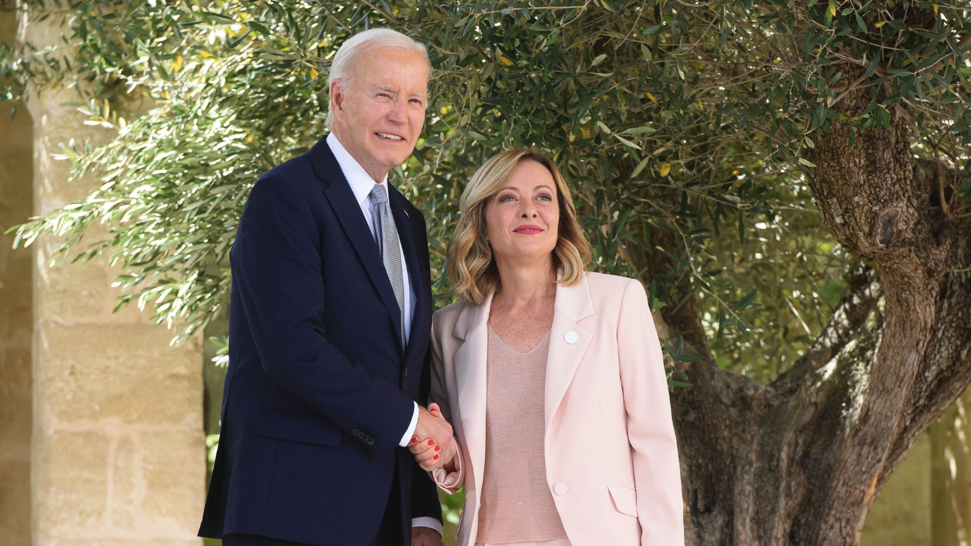 Il presidente Usa Joe Biden e Giorgia Meloni