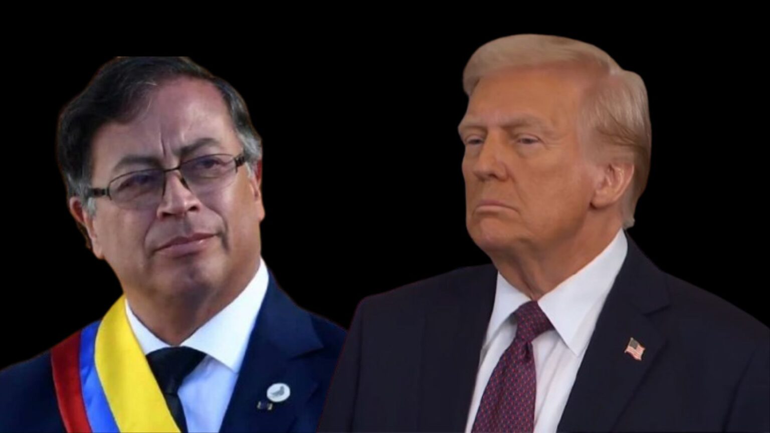 Il presidente della Colombia, Gustavo Petro, e il presidente Usa, Donald Trump