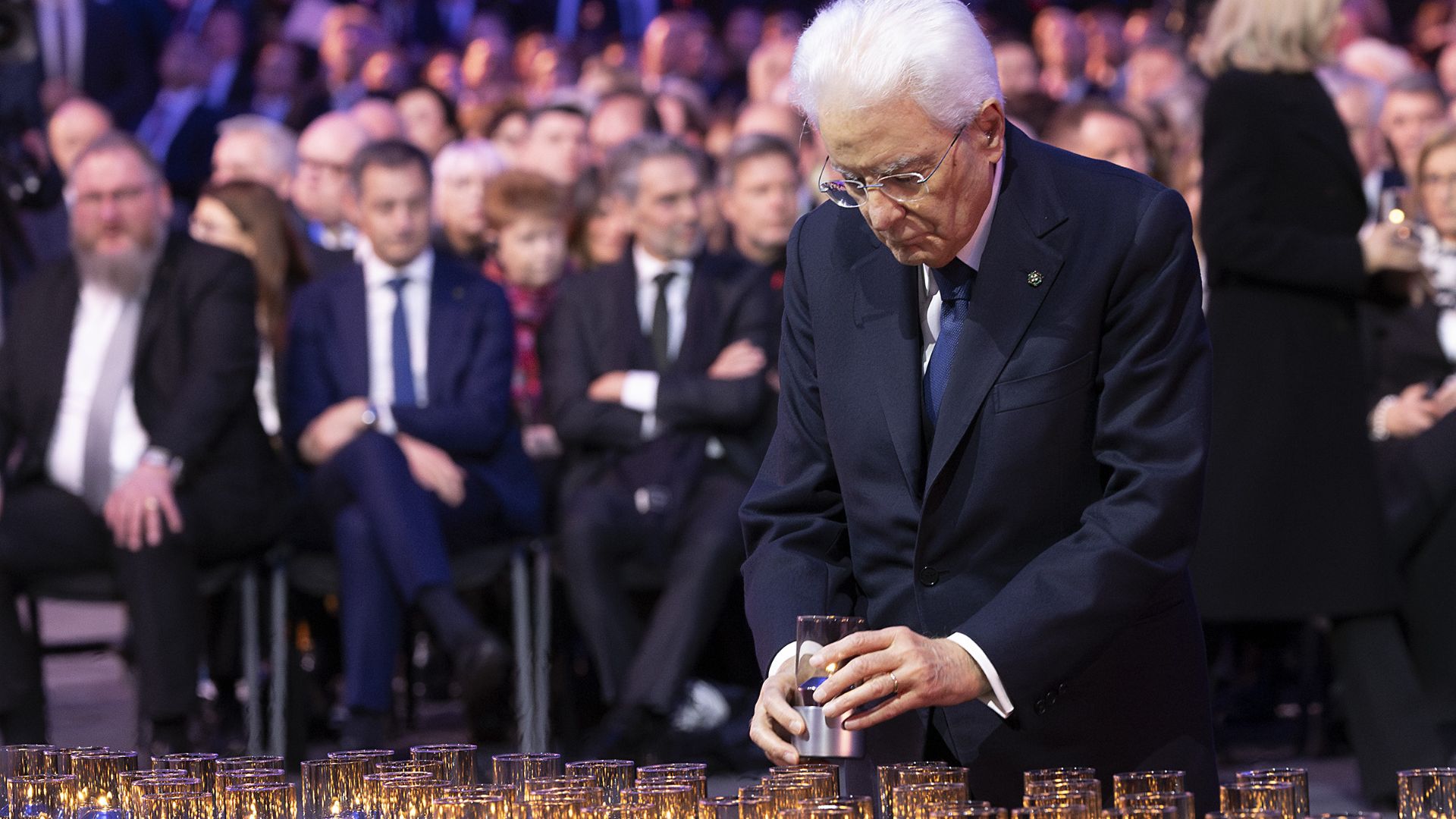 Il presidente della Repubblica, Sergio Mattarella ad Auschwitz