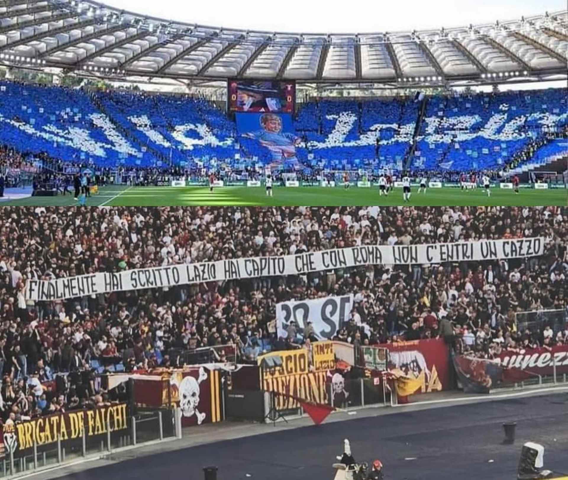 Derby Roma Lazio, scontri tra ultras: esplose bombe carta e sequestrati bastoni e coltelli