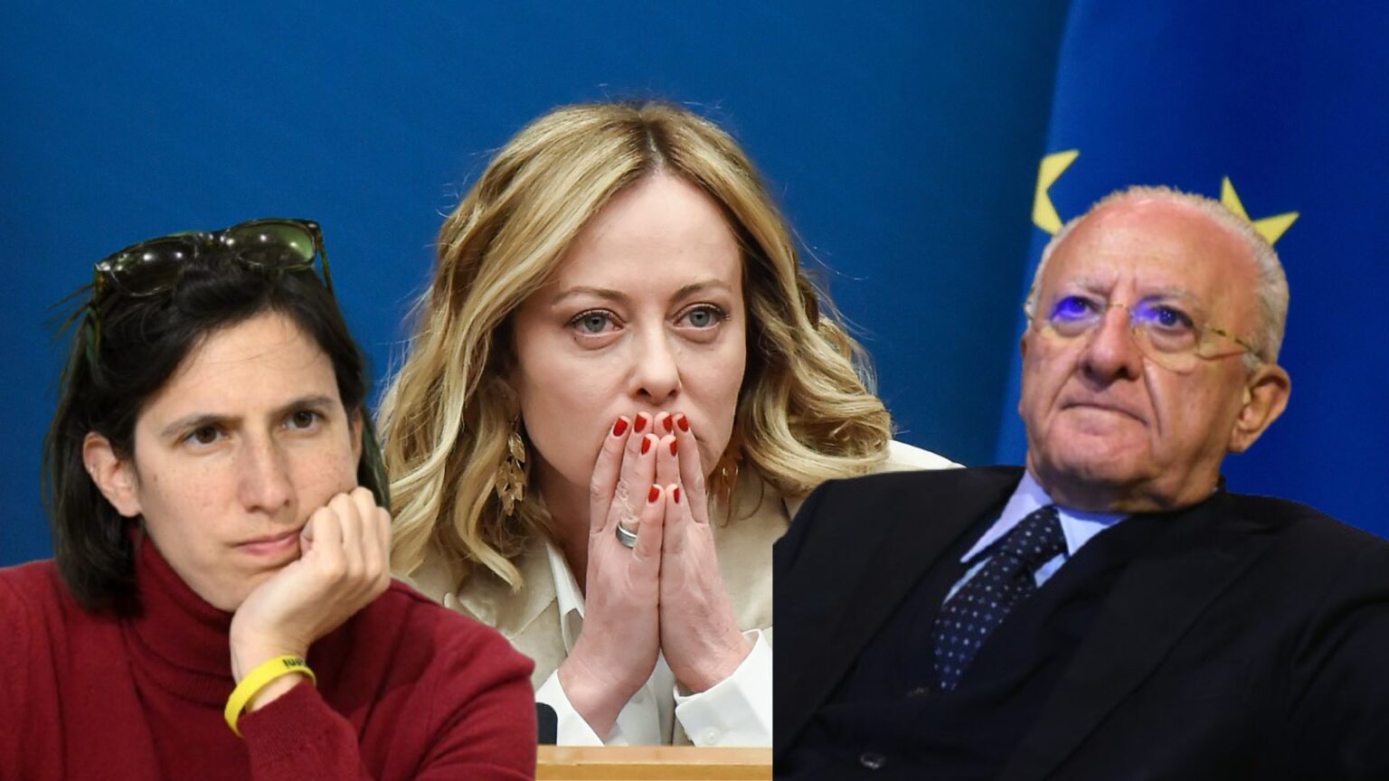 Terzo mandato, Elly Schlein, Giorgia Meloni e Vincenzo De Luca