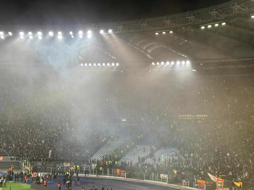 scontri allo stadio Olimpico di Roma