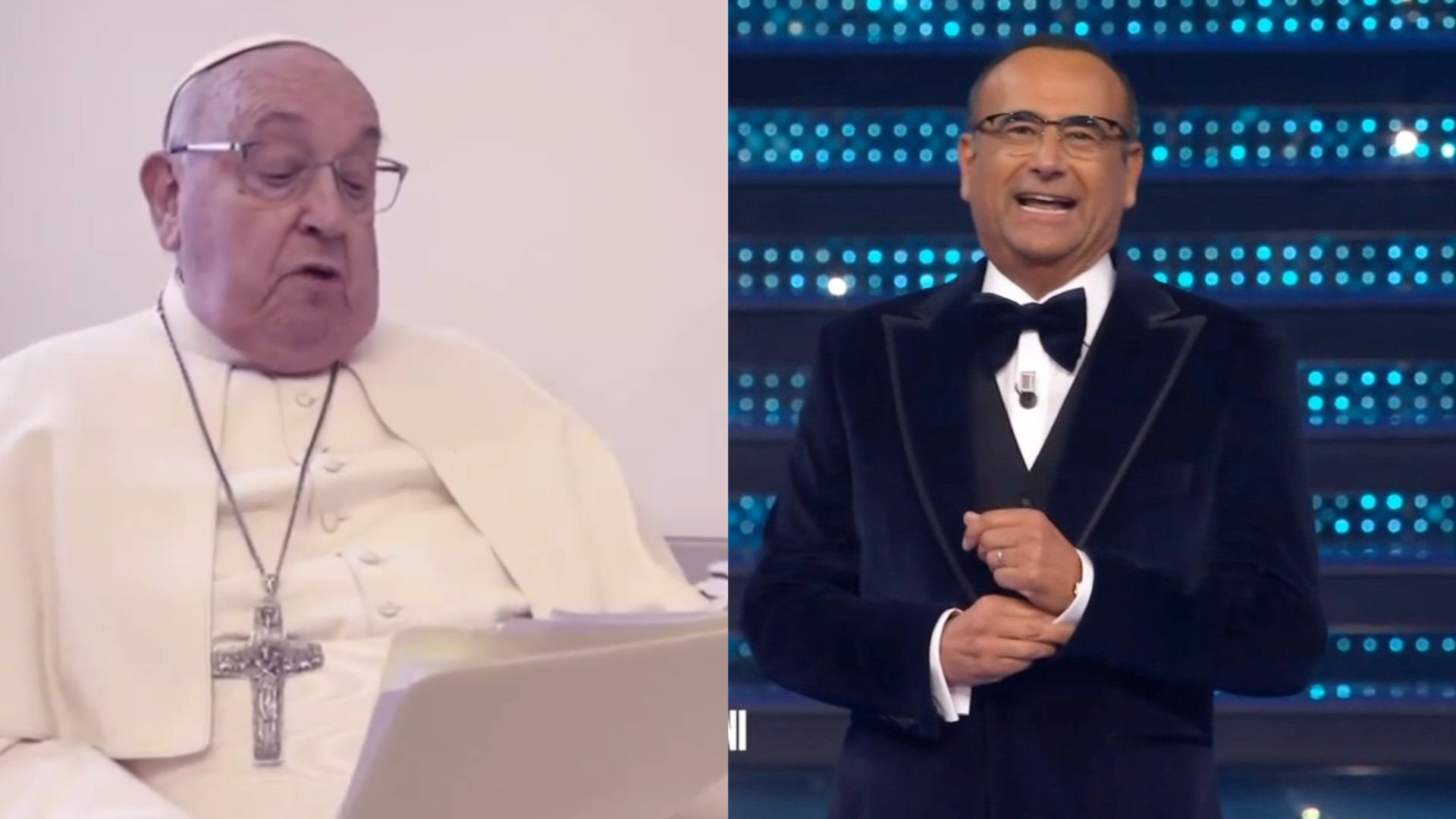 Sanremo, Papa Francesco: il video è “riciclato”? Botta e risposta tra Dagospia e Avvenire in conferenza stampa