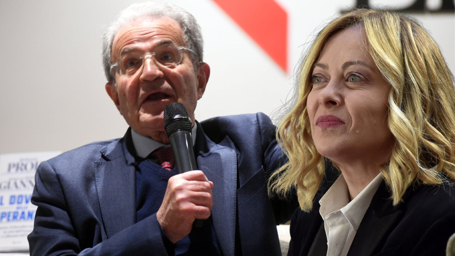 Romano Prodi e Giorgia Meloni