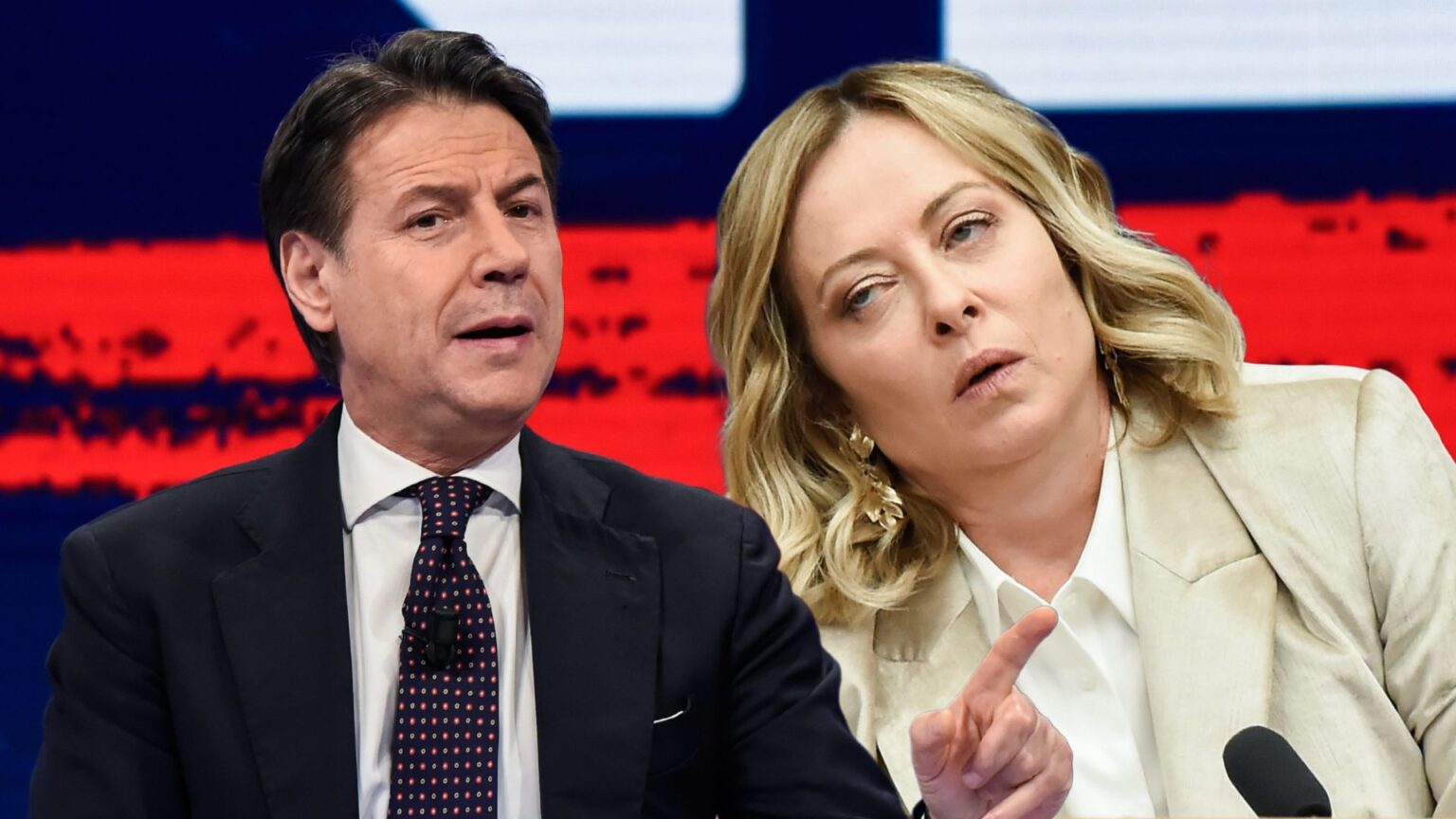 Giuseppe Conte, leader M5s, Giorgia Meloni, Presidente del Consiglio