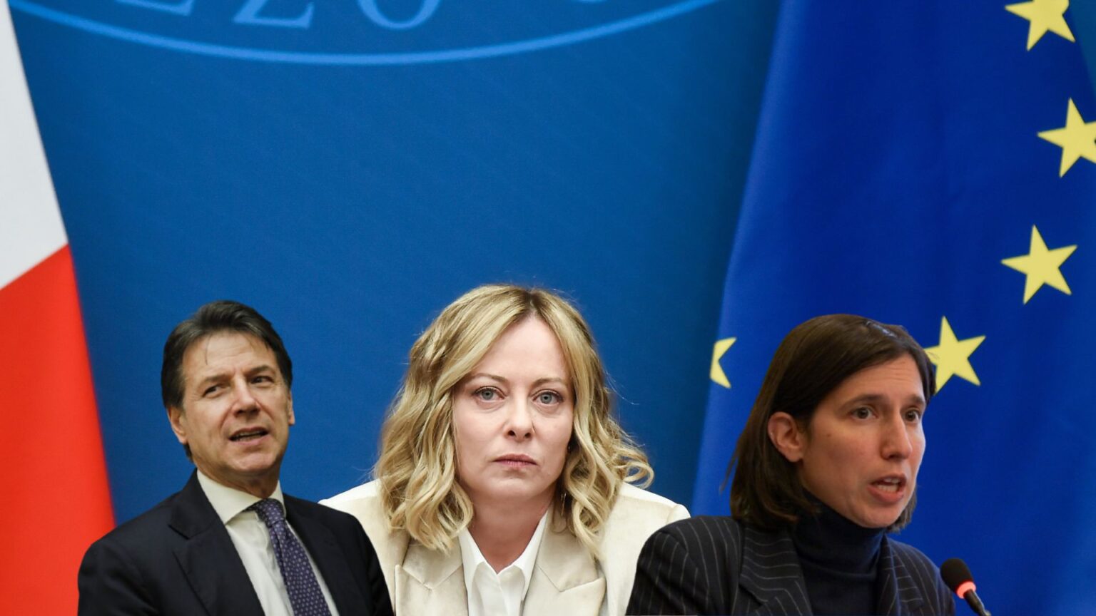 Sondaggi politici, Giorgia Meloni, Elly Schlein, Giuseppe Conte