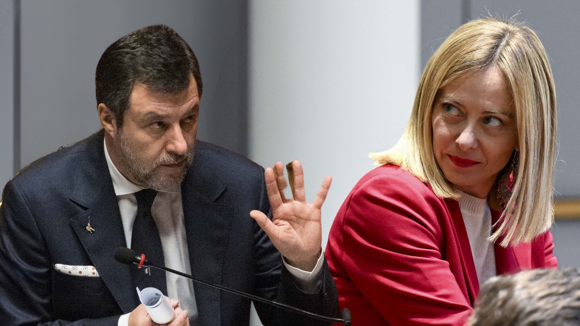 Presidente del Consiglio, Giorgia Meloni, Vicepremier e Ministro dei Trasporti e delle Infrastrutture, Matteo Salvini